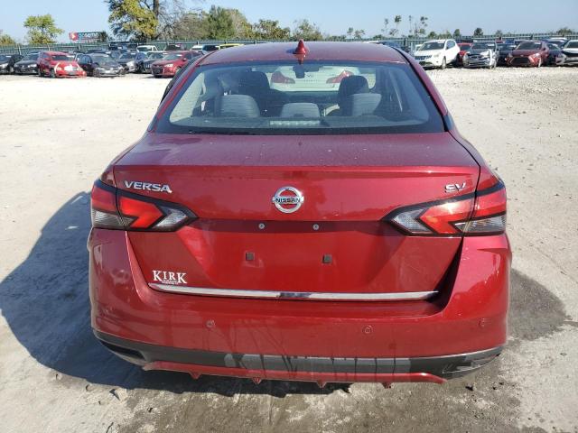 3N1CN8EV4LL801669 - 2020 NISSAN VERSA SV RED photo 6