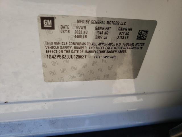1G4ZP5SZ0JU128627 - 2018 BUICK LACROSSE ESSENCE 白色 照片 12