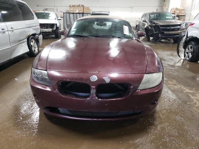 4USBT33535LS55167 - 2005 BMW Z4 2.5 BURGUNDY photo 5