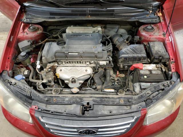 KNAFE222595604887 - 2009 KIA SPECTRA EX BURGUNDY photo 11