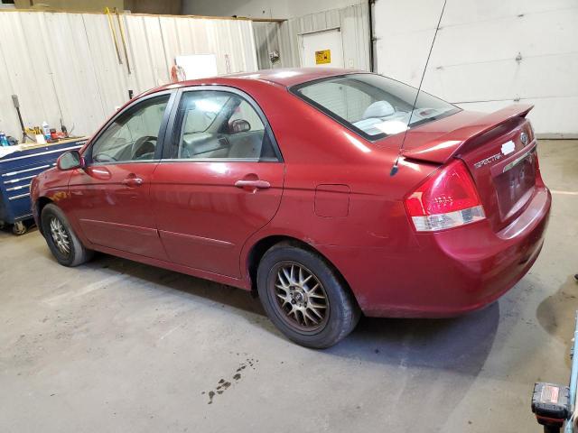 KNAFE222595604887 - 2009 KIA SPECTRA EX BURGUNDY photo 2