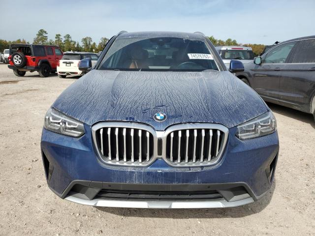 5UX43DP01N9K21811 - 2022 BMW X3 SDRIVE30I BLUE photo 5