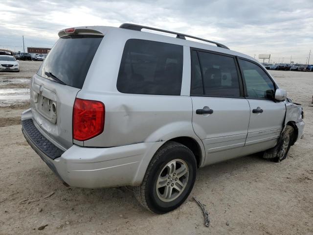 2HKYF18604H533989 - 2004 HONDA PILOT EXL SILVER photo 3