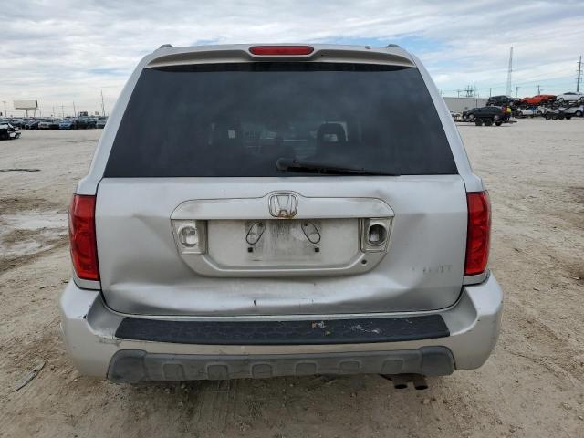 2HKYF18604H533989 - 2004 HONDA PILOT EXL SILVER photo 6