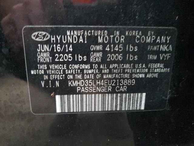 KMHD35LH4EU213889 - 2014 HYUNDAI ELANTRA GT BLACK photo 13