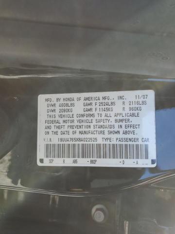 19UUA765X8A022525 - 2008 ACURA TL TYPE S BLACK photo 12