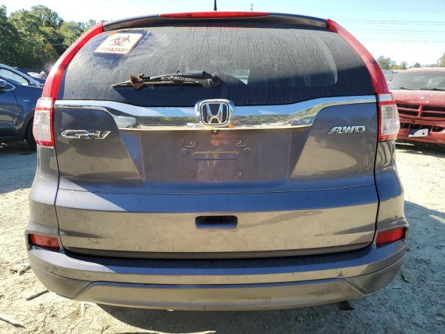 5J6RM4H3XFL077297 - 2015 HONDA CR-V LX GRAY photo 6