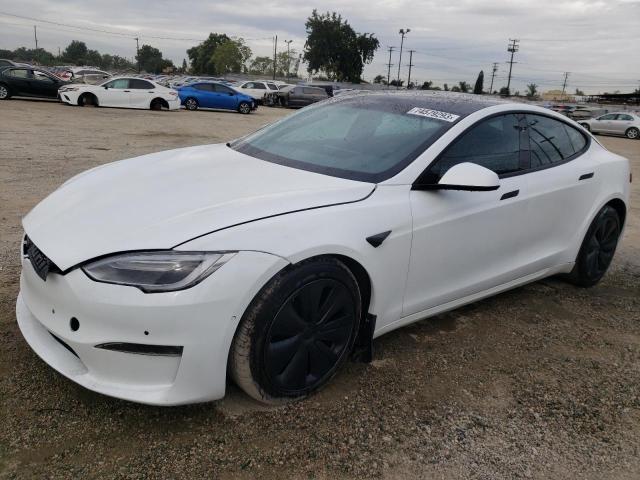 5YJSA1E6XMF442588 - 2021 TESLA MODEL S Սպիտակ լուսանկար 1