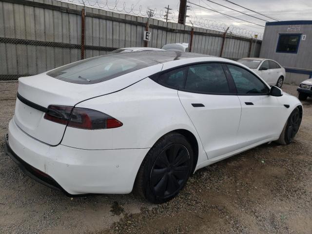 5YJSA1E6XMF442588 - 2021 TESLA MODEL S Սպիտակ լուսանկար 3