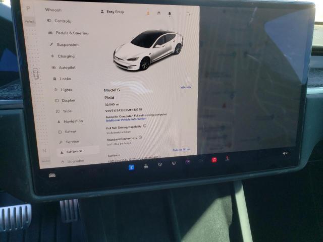 5YJSA1E6XMF442588 - 2021 TESLA MODEL S Սպիտակ լուսանկար 9