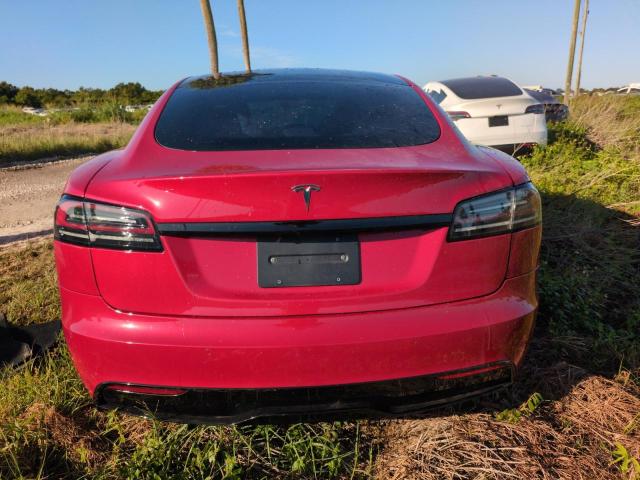 5YJSA1E58NF488560 - 2022 TESLA MODEL S RED photo 6