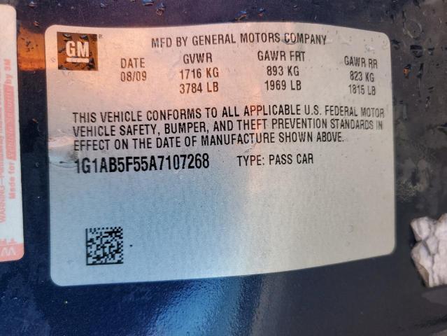 1G1AB5F55A7107268 - 2010 CHEVROLET COBALT LS BLUE photo 13