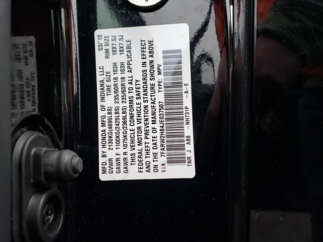 7FARW2H84JE037507 - 2018 HONDA CR-V EXL BLACK photo 14