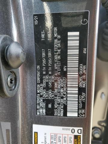 JTEMU5JR2N5993037 - 2022 TOYOTA 4RUNNER SR5/SR5 PREMIUM 灰色 照片 13