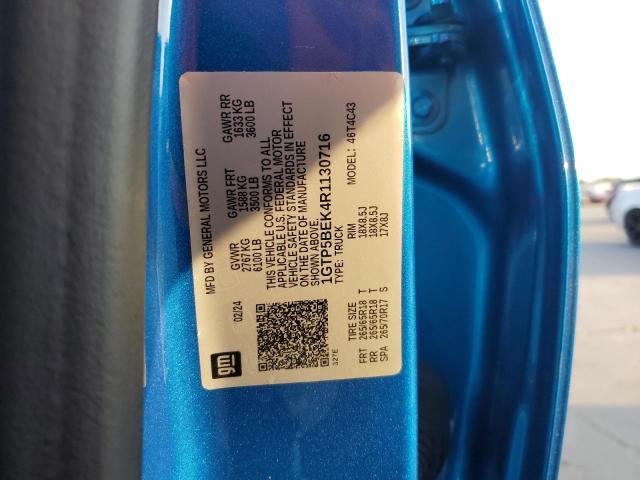 1GTP5BEK4R1130716 - 2024 GMC CANYON ELEVATION BLUE photo 13