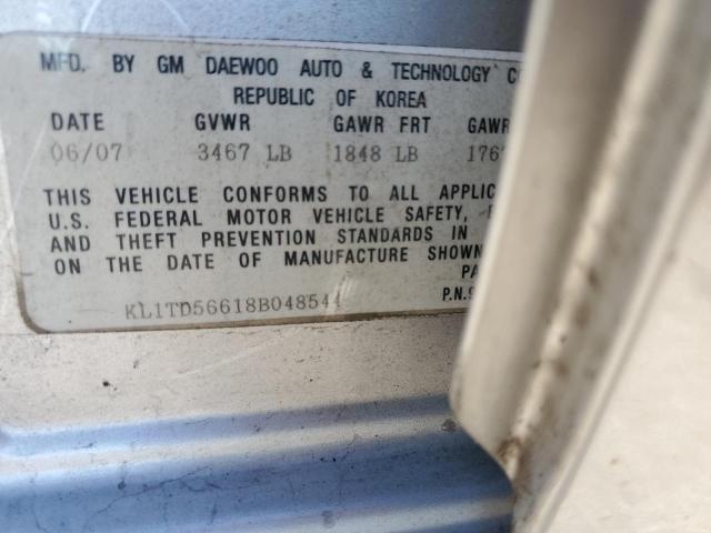 KL1TD56618B048544 - 2008 CHEVROLET AVEO BASE Gümüş foto 12