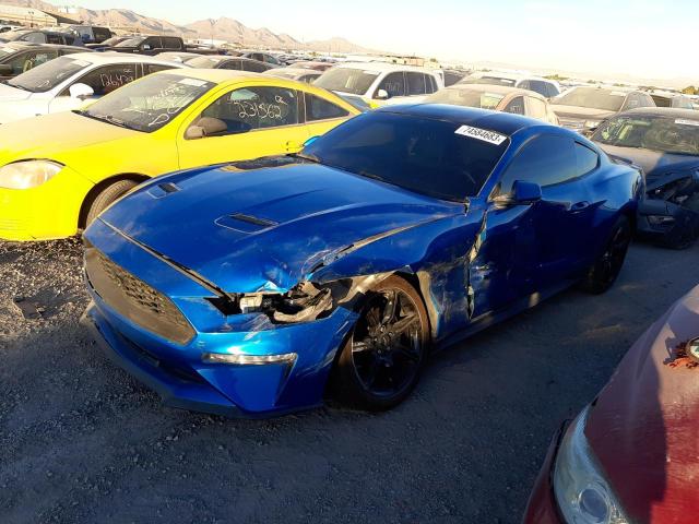 1FA6P8TH4L5133976 - 2020 FORD MUSTANG BLUE photo 1