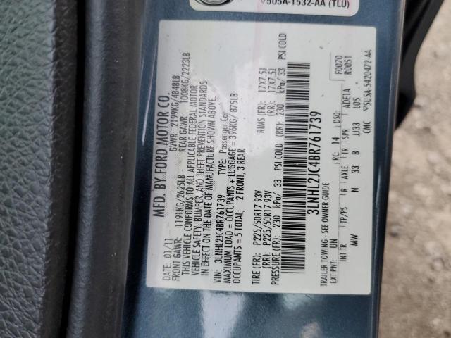 3LNHL2JC4BR761739 - 2011 LINCOLN MKZ GRAY photo 12