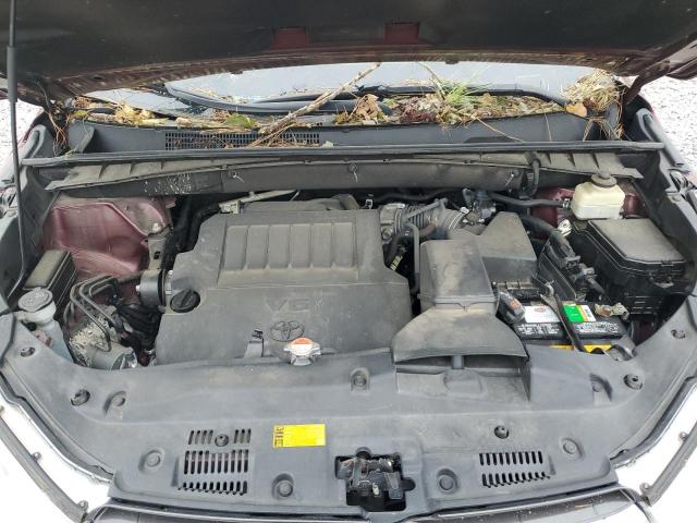 5TDKKRFH3GS158411 - 2016 TOYOTA HIGHLANDER XLE 栗色 照片 12