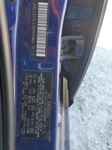 KMHCN46C37U161707 - 2007 HYUNDAI ACCENT GLS BLUE photo 12