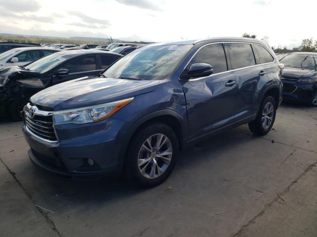 5TDKKRFH9FS045576 - 2015 TOYOTA HIGHLANDER XLE BLUE photo 1