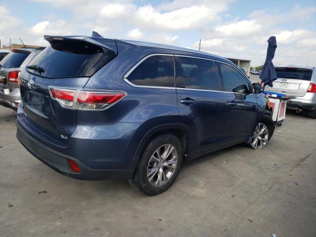 5TDKKRFH9FS045576 - 2015 TOYOTA HIGHLANDER XLE BLUE photo 3