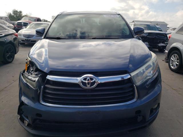5TDKKRFH9FS045576 - 2015 TOYOTA HIGHLANDER XLE BLUE photo 5