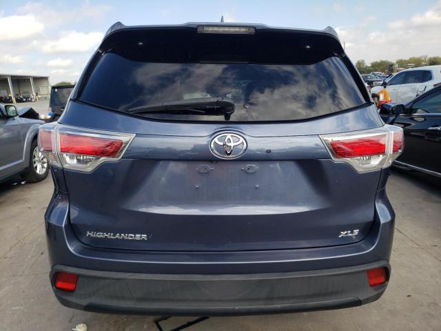 5TDKKRFH9FS045576 - 2015 TOYOTA HIGHLANDER XLE BLUE photo 6
