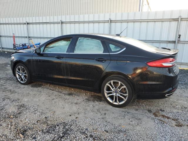 3FA6P0T94HR142661 - 2017 FORD FUSION SE BLACK photo 2