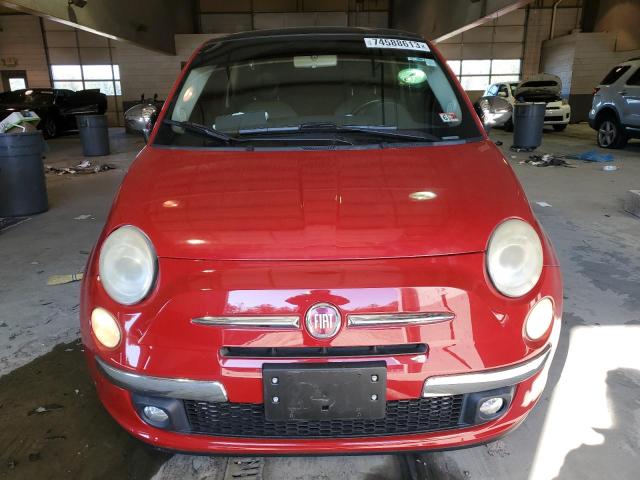 3C3CFFCR1CT117994 - 2012 FIAT 500 LOUNGE RED photo 5