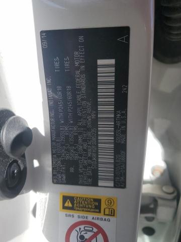 5TDJKRFH2FS085235 - 2015 TOYOTA HIGHLANDER XLE WHITE photo 12