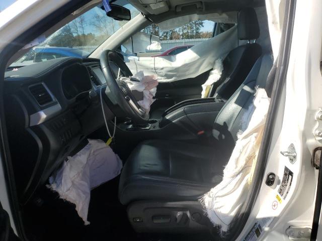 5TDJKRFH2FS085235 - 2015 TOYOTA HIGHLANDER XLE WHITE photo 7