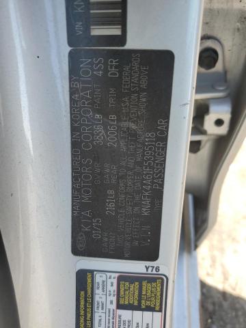 KNAFK4A61F5395118 - 2015 KIA FORTE LX SILVER photo 12