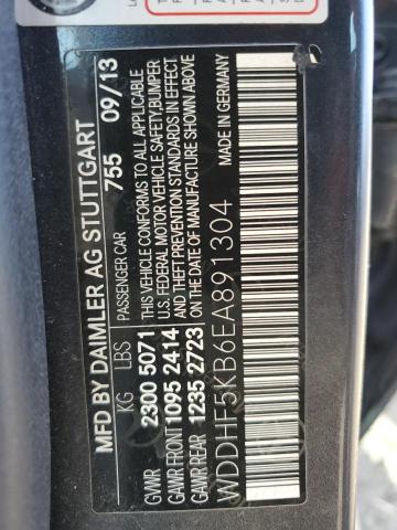 WDDHF5KB6EA891304 - 2014 MERCEDES-BENZ E 350 GRAY photo 12