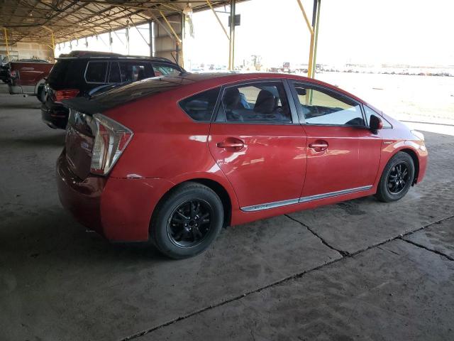 JTDKN3DU3D1667475 - 2013 TOYOTA PRIUS RED photo 3