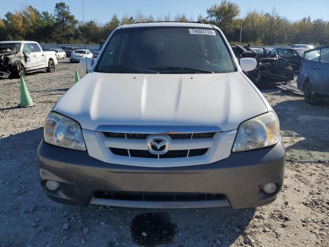 4F2YZ04156KM15467 - 2006 MAZDA TRIBUTE S WHITE photo 5