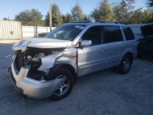 5FNYF28588B028915 - 2008 HONDA PILOT EXL SILVER photo 1