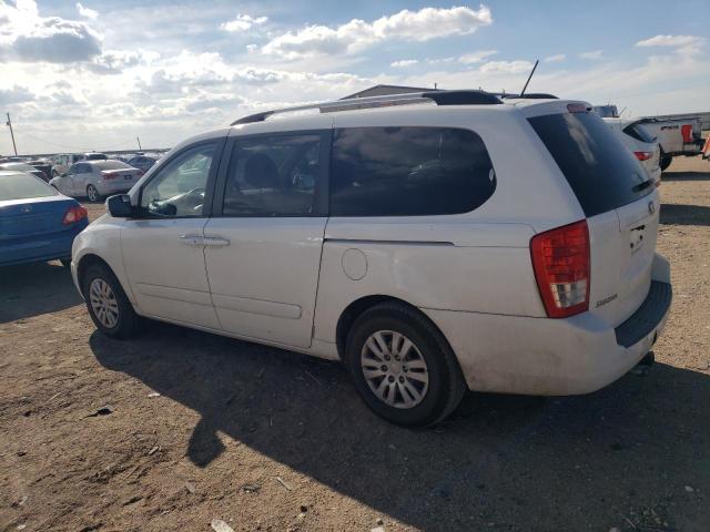 KNDMG4C79E6542165 - 2014 KIA SEDONA LX WHITE photo 2