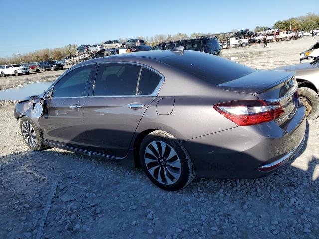 JHMCR6F77HC026050 - 2017 HONDA ACCORD TOURING HYBRID GRAY photo 2