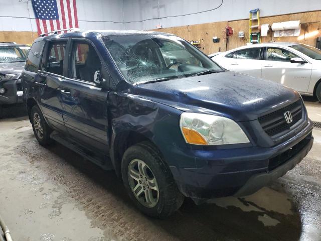 2HKYF18494H548439 - 2004 HONDA PILOT EX BLUE photo 4