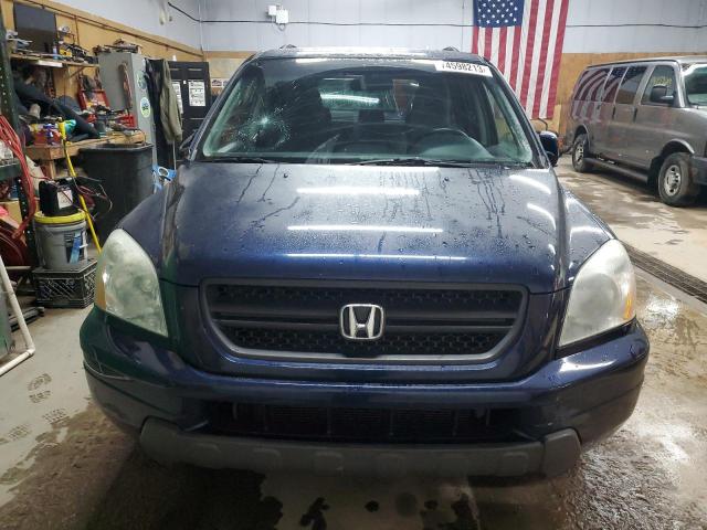 2HKYF18494H548439 - 2004 HONDA PILOT EX BLUE photo 5