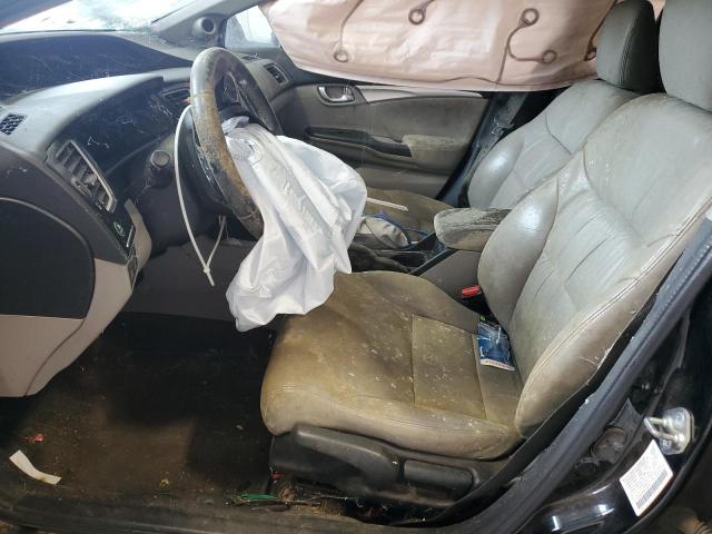 2HGFB2F9XDH506699 - 2013 HONDA CIVIC EXL შავი ფოტო 7
