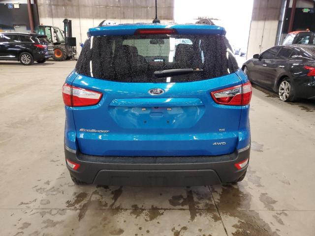 MAJ6S3GL5KC280883 - 2019 FORD ECOSPORT SE BLUE photo 6