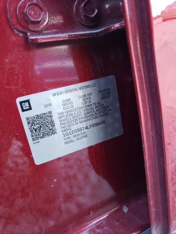 1G1ZG5ST4LF056430 - 2020 CHEVROLET MALIBU RS 红色 照片 12