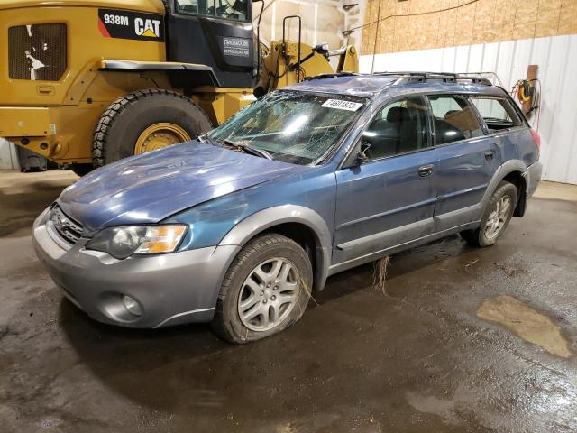 4S4BP61C357322013 - 2005 SUBARU LEGACY OUTBACK 2.5I BLUE photo 1