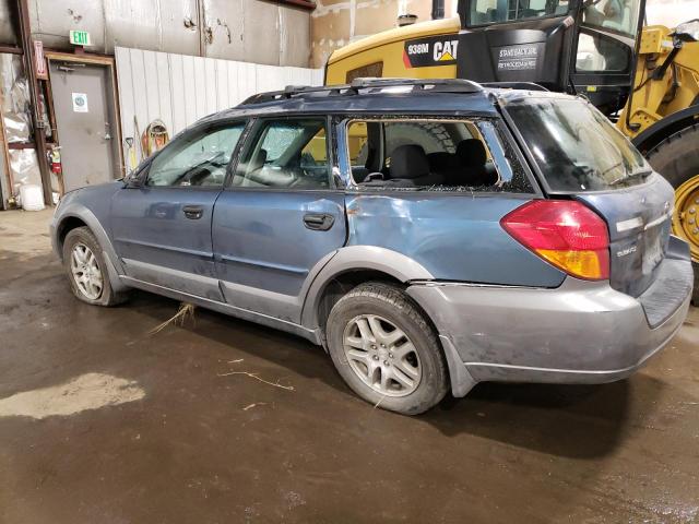 4S4BP61C357322013 - 2005 SUBARU LEGACY OUTBACK 2.5I BLUE photo 2