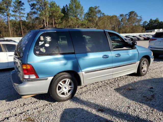 2FMZA53402BA36672 - 2002 FORD WINDSTAR SEL BLUE photo 3