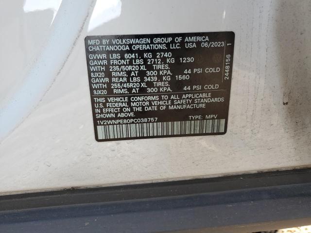 1V2WNPE80PC038757 - 2023 VOLKSWAGEN ID.4 PRO S 白色 照片 13