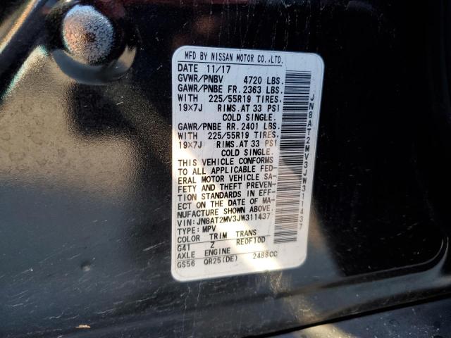 JN8AT2MV3JW311437 - 2018 NISSAN ROGUE S BLACK photo 13