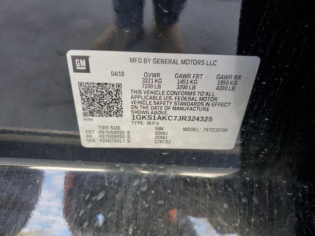 1GKS1AKC7JR324325 - 2018 GMC YUKON SLE BLACK photo 13